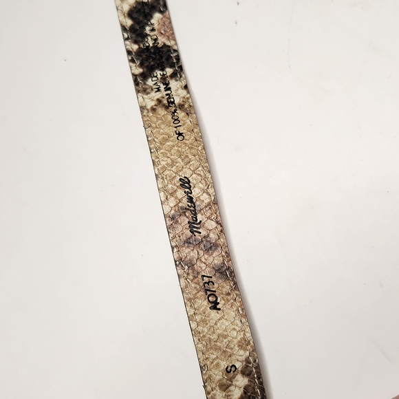 madewell snake embossed edition print cow leather waist bag adjustable sz s - Picture 14 of 15